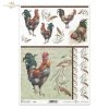 Wielkanoc, retro, vintage, kogut, kogucik, ornament, Easter, rooster, Ostern, Hahn, Pascua, gallo, adorno 
